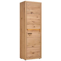 GARDEROBENSCHRANK  in 63,8/199/40 cm  - Eichefarben/Schwarz, Konventionell, Holz/Metall (63,8/199/40cm) - Linea Natura