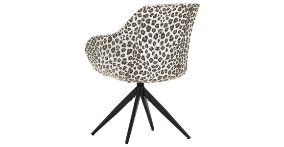 ARMLEHNSTUHL  Sitzfläche 360° drehbar Flachgewebe, Mikrofaser  - Beige/Schwarz, Design, Textil/Metall (60/83/65cm) - Landscape