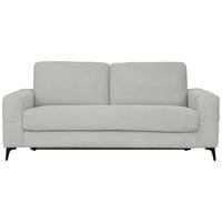 SCHLAFSOFA Cord Hellgrau  - Hellgrau/Schwarz, Design, Textil/Metall (204/89/98cm) - Carryhome