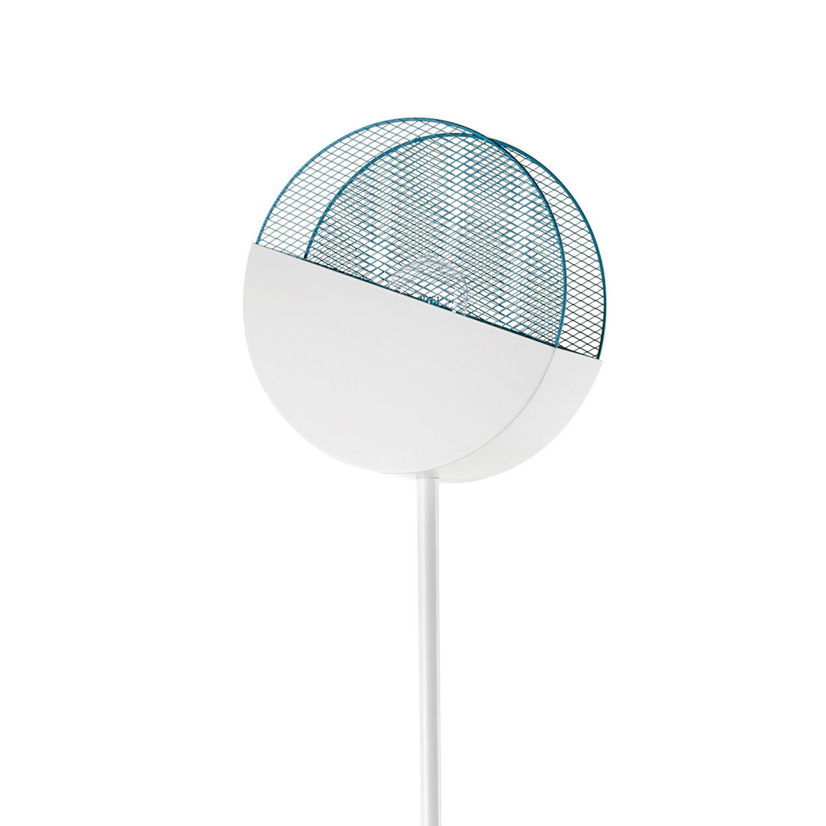 STOJACIA LAMPA, 20/20/130 cm - svetlomodrá/čierna, Basics, kov/plast (20/20/130cm)