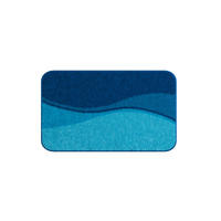BADEMATTE Blau 60/90 cm  - Blau, Basics, Kunststoff/Textil (60/90cm) - Grund