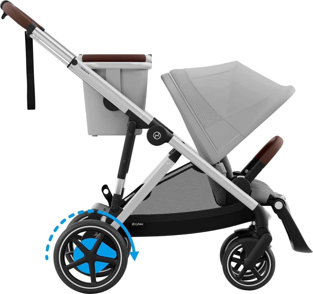 KINDERWAGEN EGAZELLE S  - Silberfarben/Grau, Design, Kunststoff/Metall (94.5/66/100cm) - Cybex