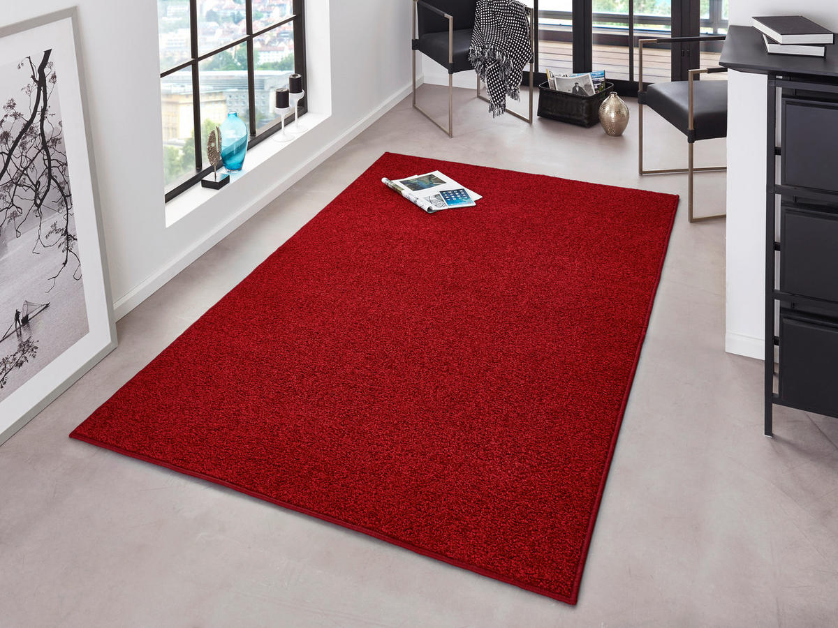 WEBTEPPICH 200/300/300 cm Pure Rot  - Rot, Basics, Kunststoff (200/300/300cm)