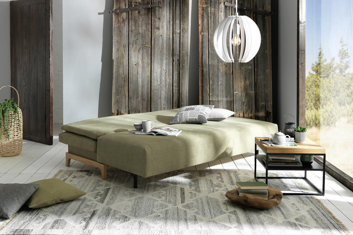 SCHLAFSOFA in Textil Grau  - Grau, Modern, Holz/Textil (200/96/88cm) - Joka