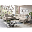 WOHNLANDSCHAFT in Chenille Hellbraun  - Hellbraun/Alufarben, Design, Textil/Metall (265/333/170cm) - Dieter Knoll