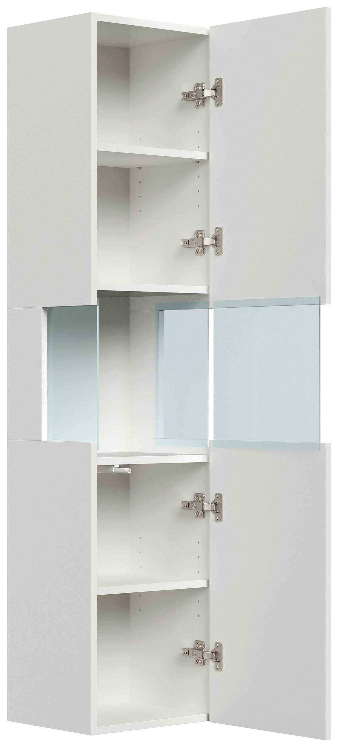 BADEZIMMER 3-teilig  in 100 cm  - Weiß Hochglanz/Weiß, Basics, Keramik/Holzwerkstoff (100cm) - MID.YOU