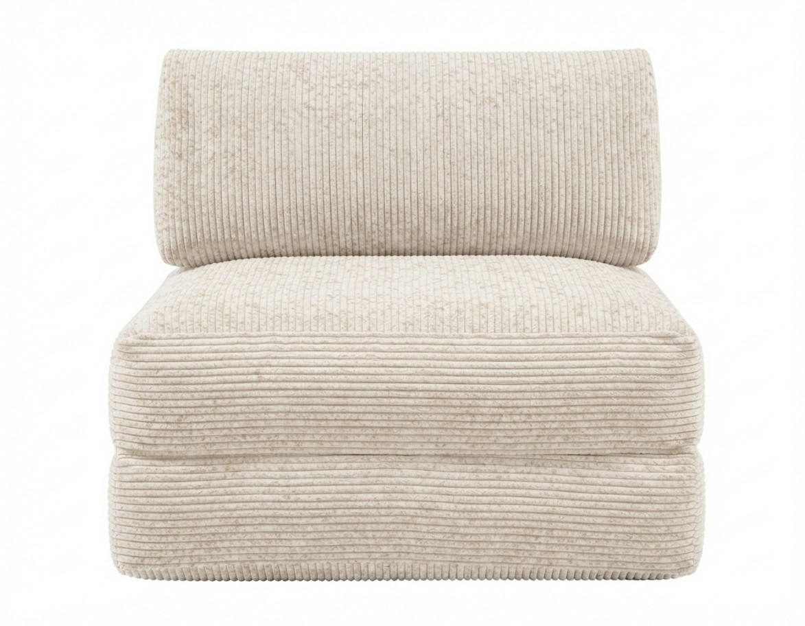 SCHLAFSESSEL Cord Creme Rückenkissen  - Creme, KONVENTIONELL, Textil (85/80/85cm) - Xora