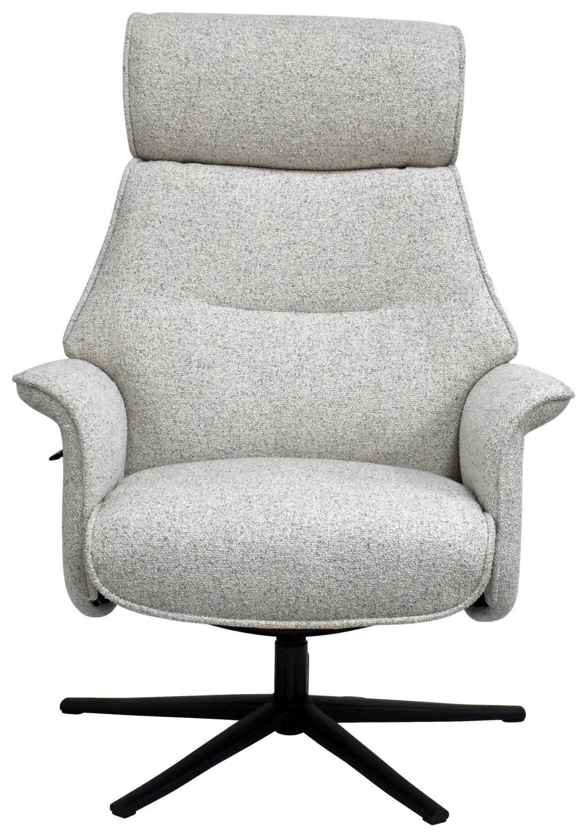 RELAXSESSELSET Bouclé    - Creme/Schwarz, Design, Holz/Textil (77/108/81cm) - Livetastic