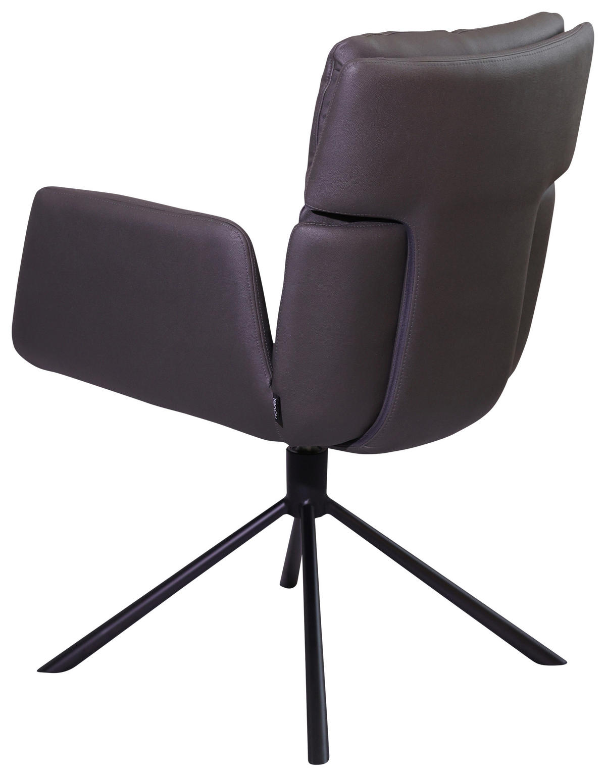 STOL MED ARMSTÖD järn mikrofiber  - grå/svart, Design, metall/textil (60/92/67cm) - Novel