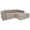 ECKSOFA Taupe Struktur  - Taupe/Graubraun, Design, Kunststoff/Textil (234/161cm) - P & B