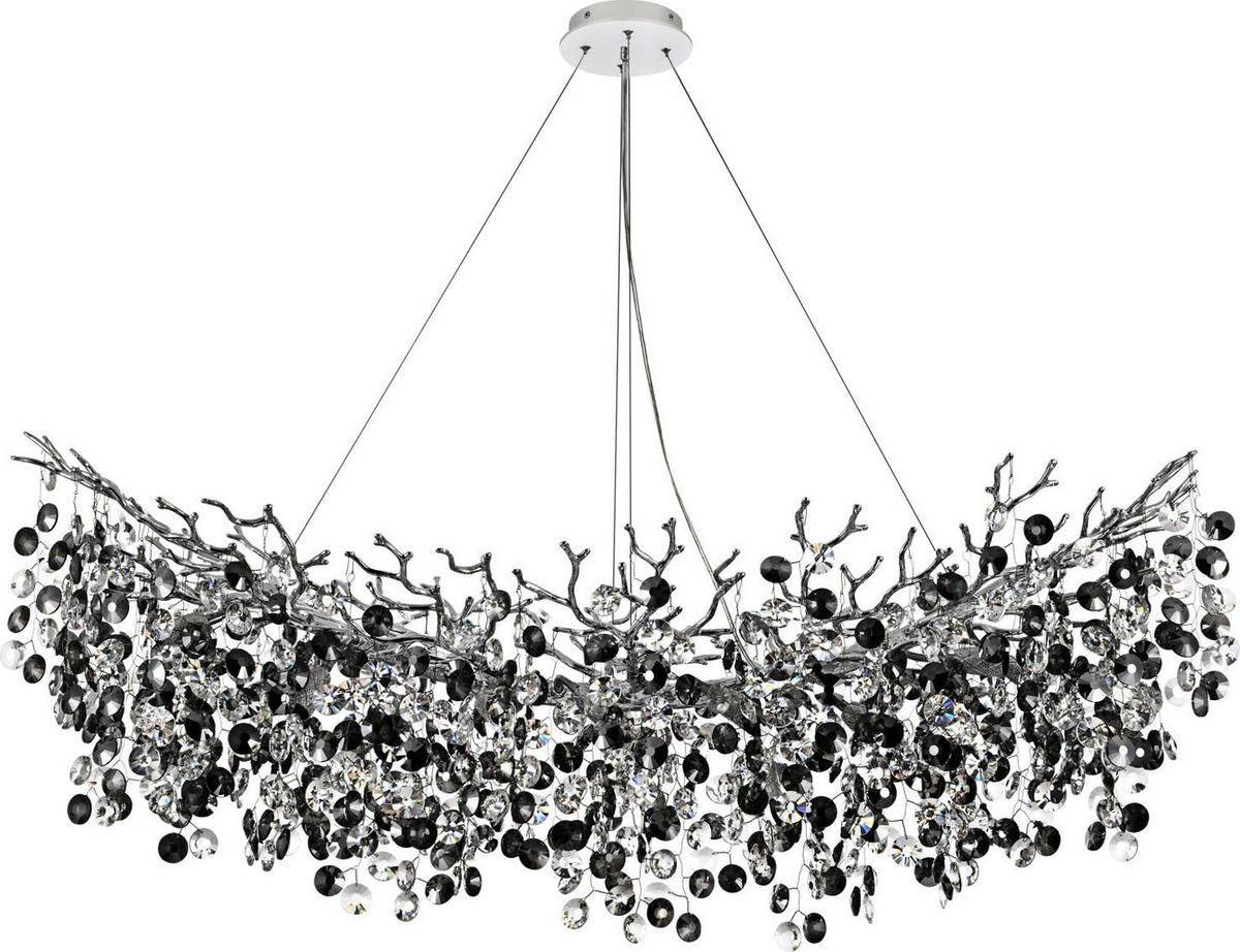 HÄNGELEUCHTE Ipswich 120/44/150 cm   - Chromfarben, LIFESTYLE, Glas/Metall (120/44/150cm) - Novel