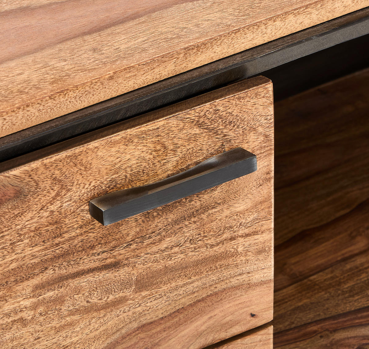 SIDEBOARD  in 180/77/40 cm  - Sheeshamfarben/Grau, KONVENTIONELL, Holz/Stein (180/77/40cm) - Livetastic
