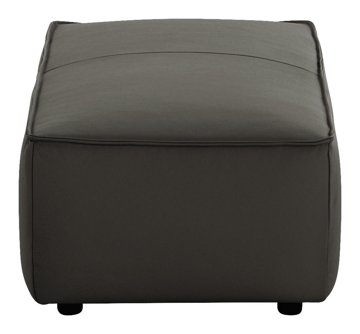 HOCKER in Leder Braun  - Schwarz/Braun, Modern, Leder/Kunststoff (120/39/60cm) - W.Schillig