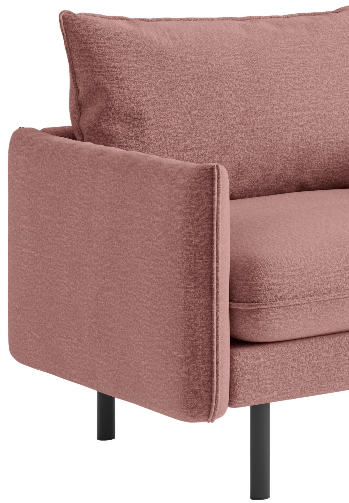 SEDACIA ZOSTAVA, textil, staroružová - čierna/staroružová, Design, textil (215/85/92cm) - Livetastic