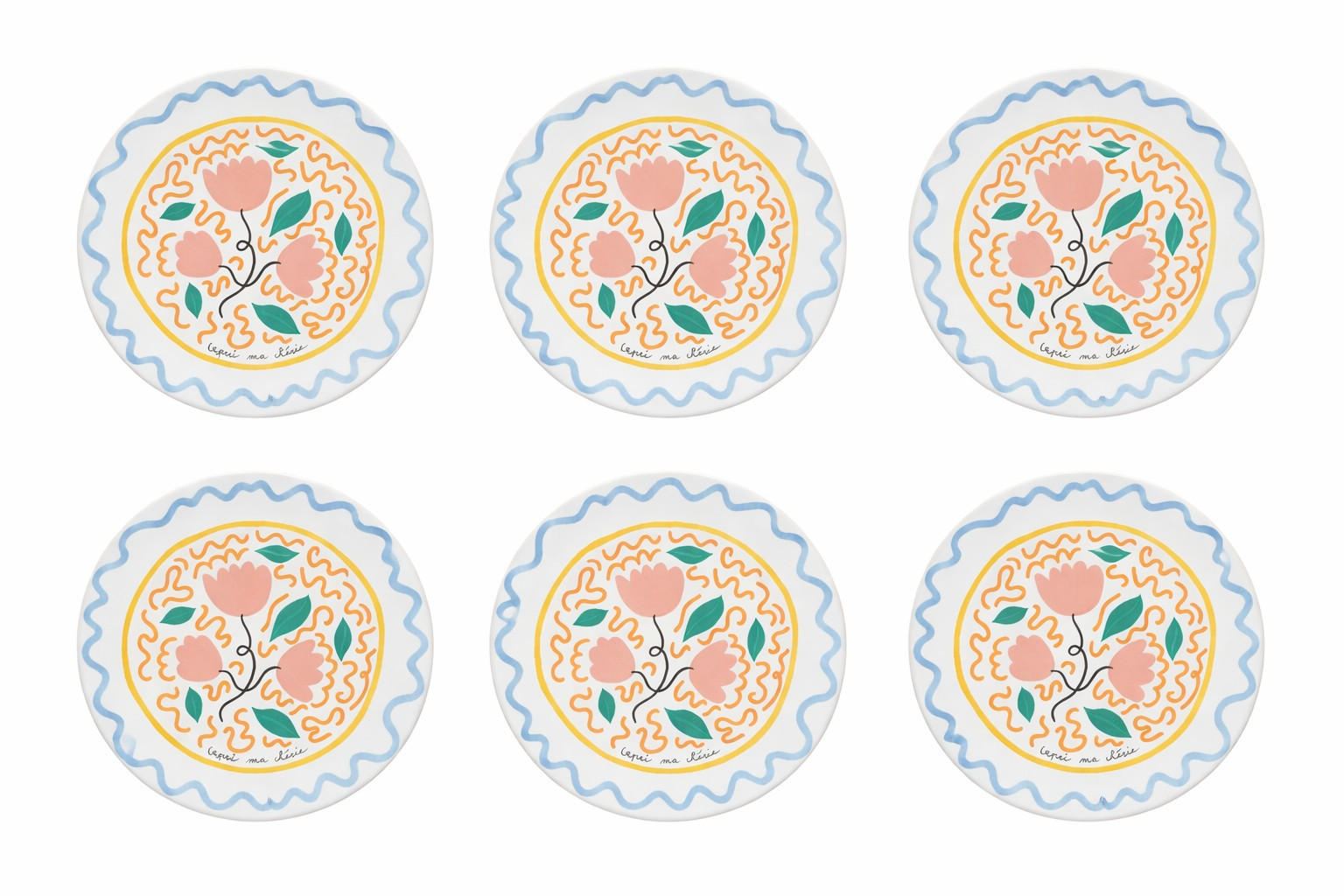 SPEISETELLERSET Multicolor SUMMER BLISS  - Multicolor, Basics, Keramik - Costa Nova