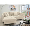 ECKSCHLAFSOFA in Mikrofaser Beige  - Chromfarben/Beige, Modern, Textil/Metall (190/250cm) - Livetastic