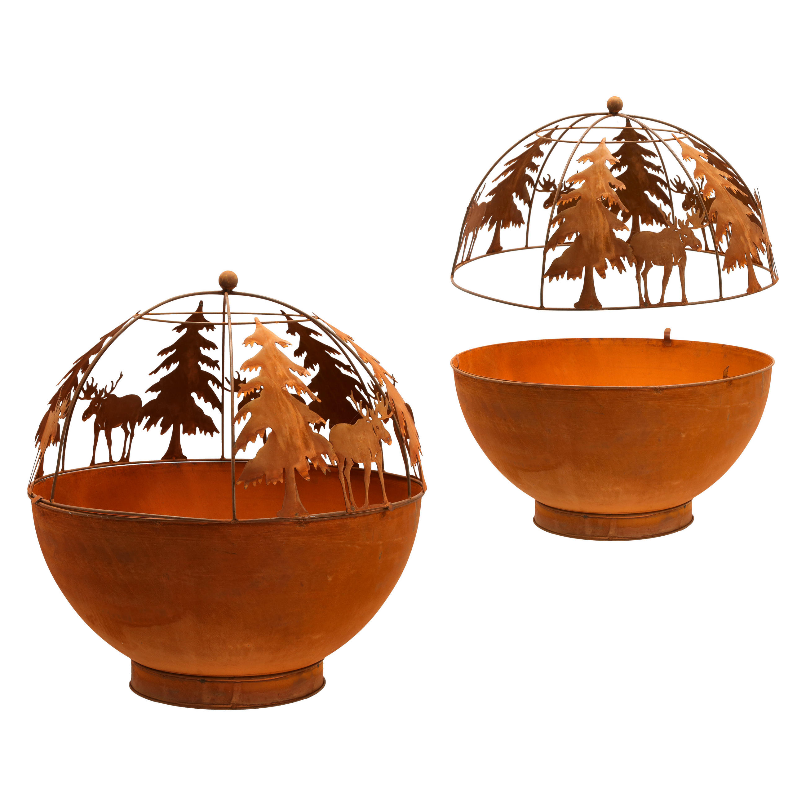 WINDLICHT - Rostfarben, Trend, Metall (50,5/54/50,5cm) - X-Mas