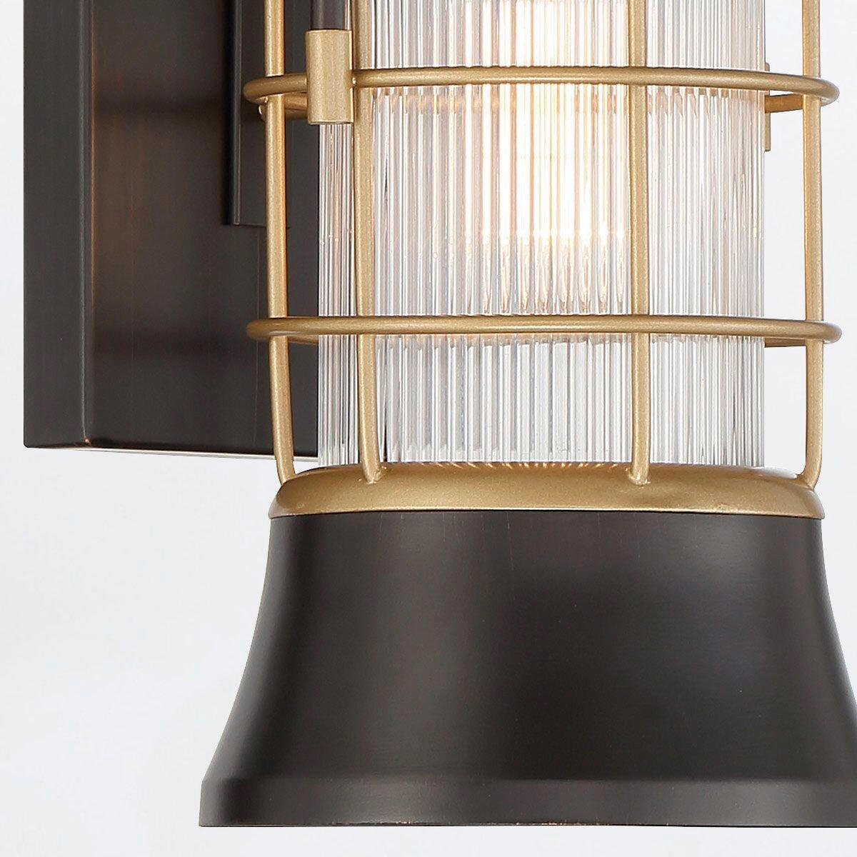 AUSSENWANDLEUCHTE - Multicolor, Konventionell, Glas/Metall (33,5/15,3/18,4cm) - Elstead Lighting