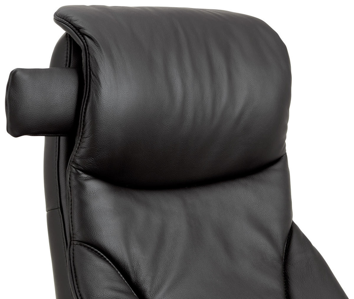 RELAXSESSEL in Leder Schwarz  - Edelstahlfarben/Schwarz, Design, Leder/Metall (75/117/88cm) - Dieter Knoll