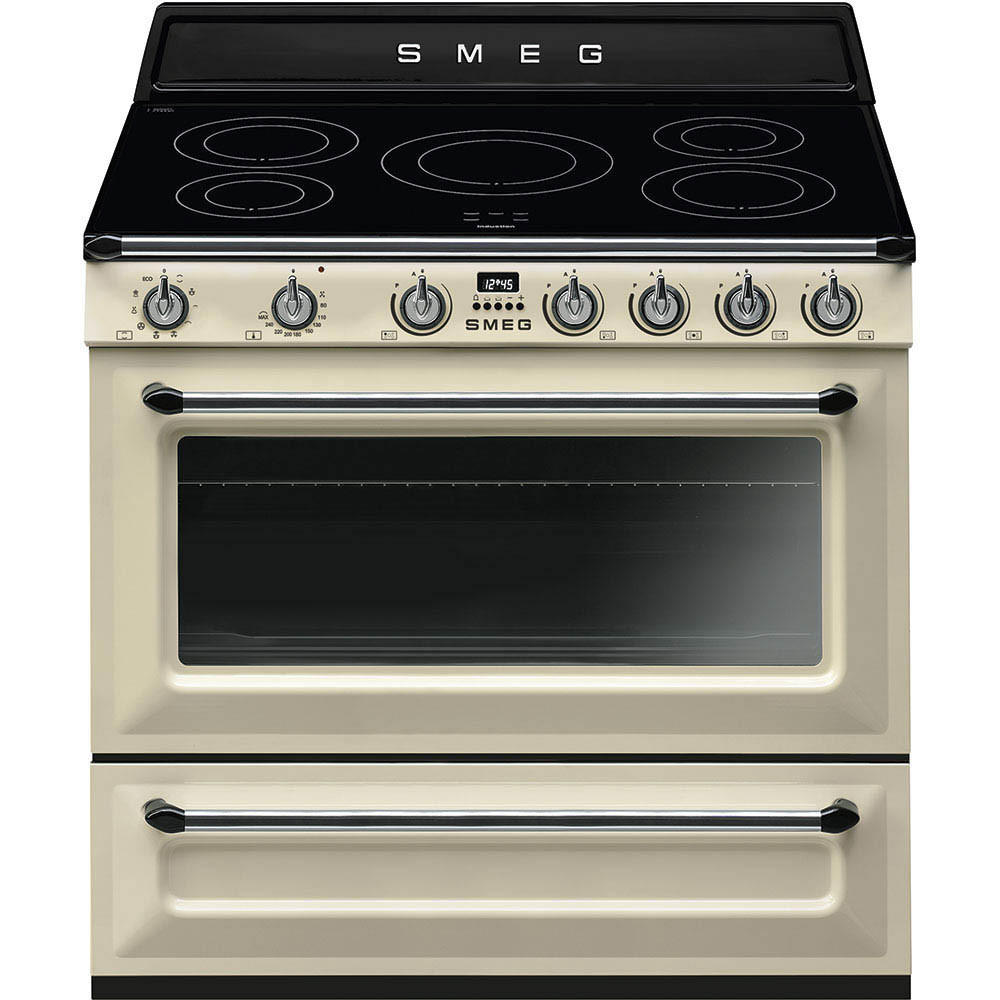 HERD TR90IP2  - Creme, Basics, Glas/Metall (90/90/60cm) - SMEG