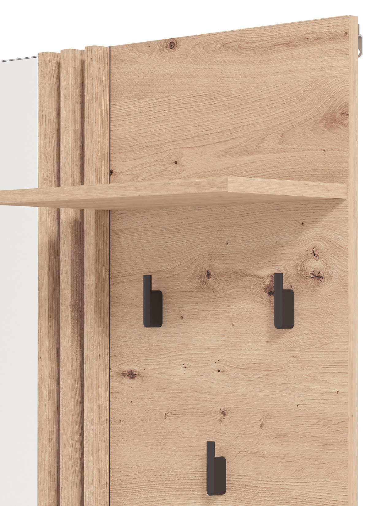 GARDEROBNI PANEL  hrast Artisan   drvni materijal  - hrast Artisan, Basics, drvni materijal (76/102/20,5cm) - Carryhome