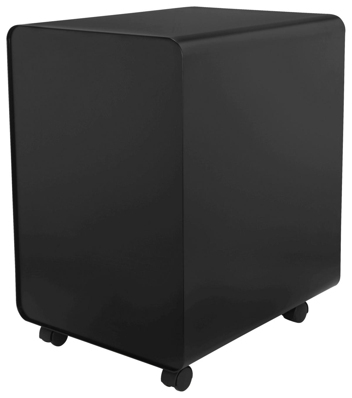 ROLLCONTAINER Schwarz  - Schwarz, MODERN, Kunststoff/Metall (40/60/50cm) - MID.YOU