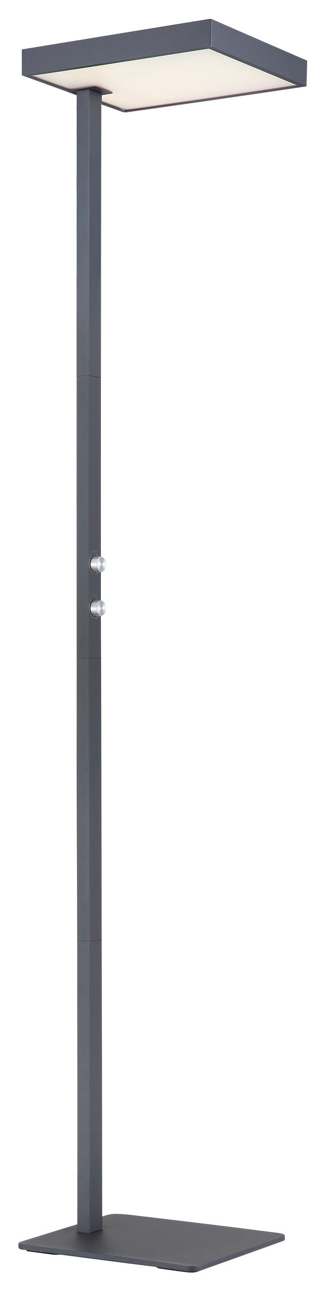 LED-STEHLEUCHTE 40/28/184,8 cm    - Klar/Silberfarben, Design, Kunststoff/Metall (40/28/184,8cm) - Globo