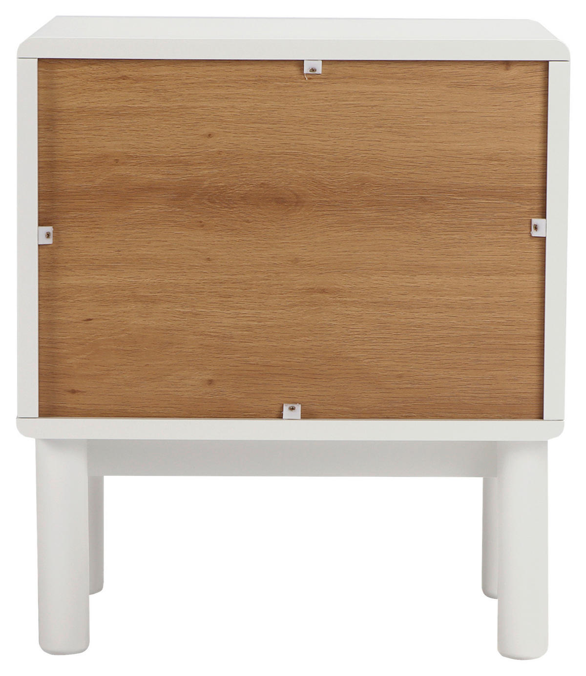 NOČNÍ STOLEK, dub, bílá, barvy dubu, 48/55/40 cm - bílá/barvy dubu, Design, dřevo/kompozitní dřevo (48/55/40cm) - Boxxx