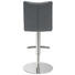 BARHOCKER in Metall, Leder Grau, Edelstahlfarben - Edelstahlfarben/Grau, Design, Leder/Metall (42/87,5-113/55cm) - Novel BARHOCKER in Metall, Leder Grau, Edelstahlfarben - Edelstahlfarben/Grau, Design, Leder/Metall (42/87,5-113/55cm) - Novel