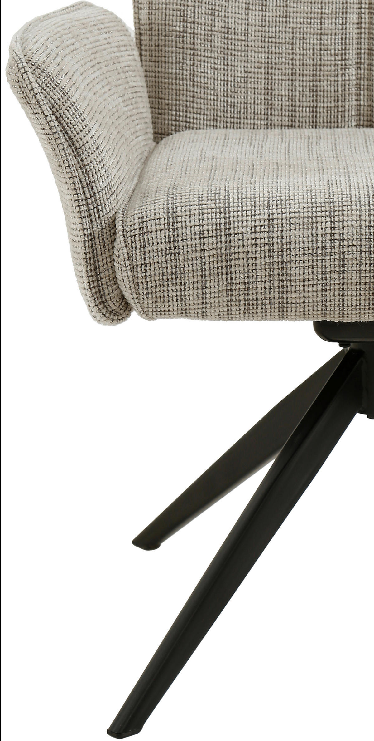 ARMLEHNSTUHL  in Eisen Webstoff  - Schwarz/Braun, Design, Textil/Metall (66/90,5/66cm) - Carryhome