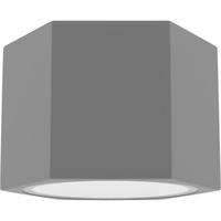 DECKENSTRAHLER 12/8 cm   - Grau, Basics, Holz (12/8cm)