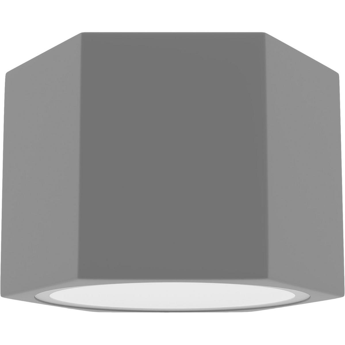 DECKENSTRAHLER 12/8 cm   - Grau, Basics, Holz (12/8cm)