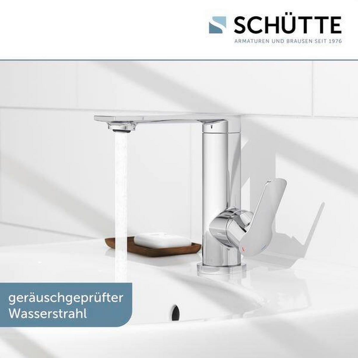 WASCHTISCHARMATUR 32410  - Chromfarben, Basics, Metall (5,5/17/17,5cm) - Schütte