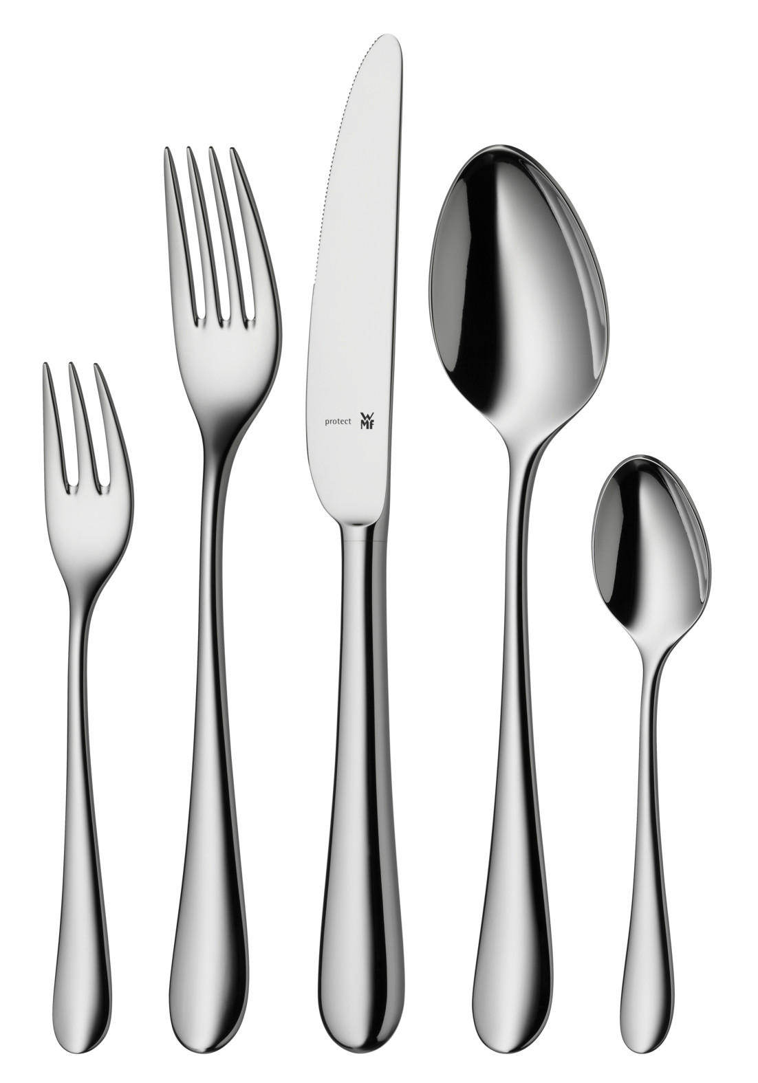BESTECKSET  66-teilig  - Edelstahlfarben, Design, Metall - WMF