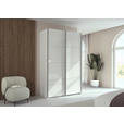 SCHWEBETÜRENSCHRANK 137/223/68 cm 2-türig Weiß  - Alufarben/Weiß, Design, Glas/Holzwerkstoff (137/223/68cm) - Xora