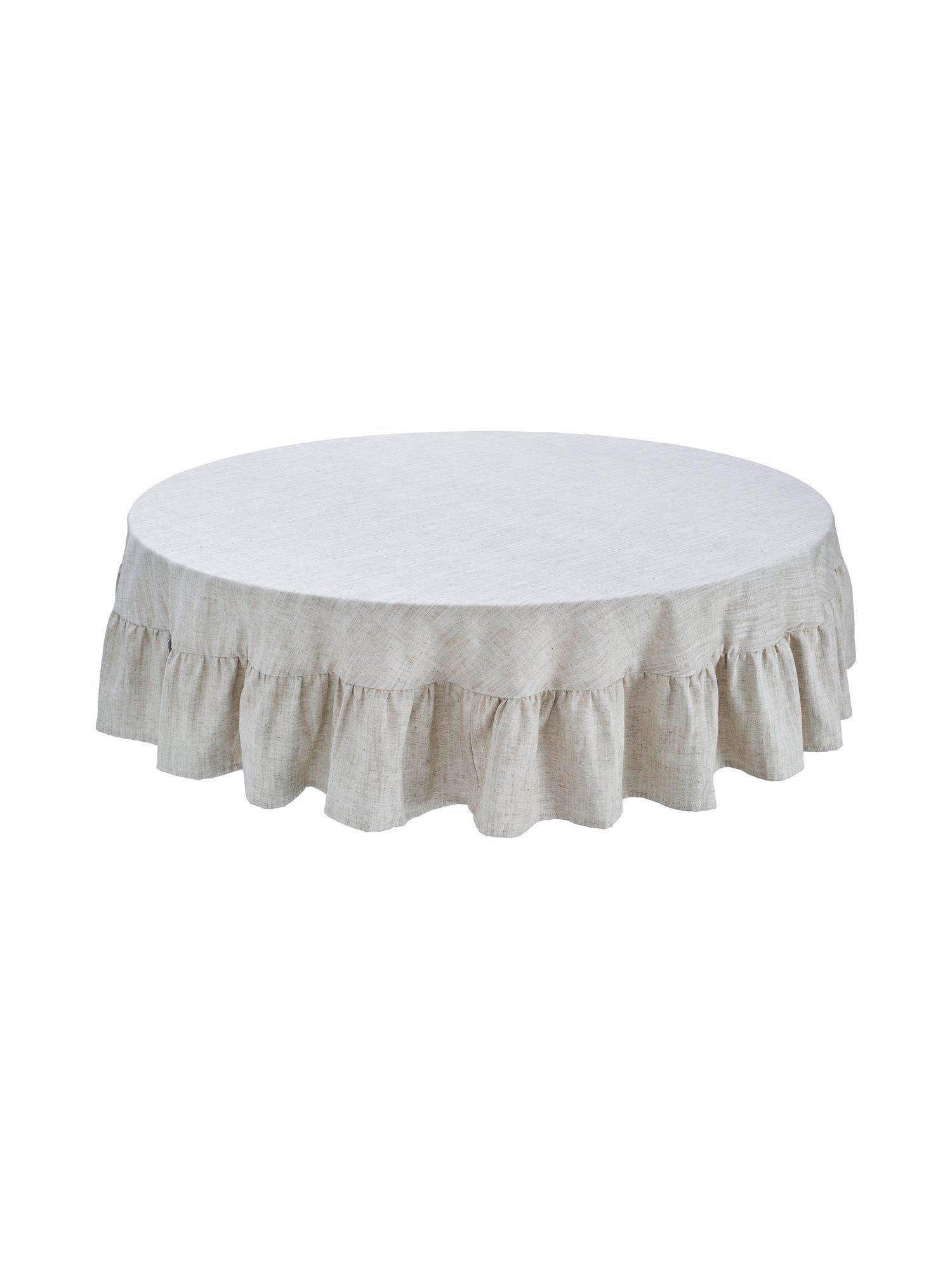 TISCHDECKE Sabina Textil Flachgewebe Beige 160/160 cm - Beige, Basics, Textil (160/160cm)