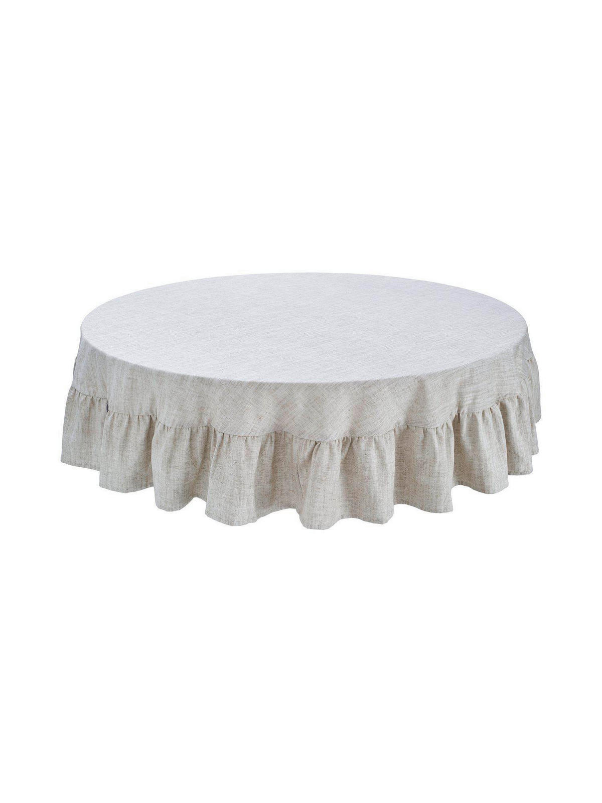 TISCHDECKE Sabina Textil Flachgewebe Beige 160/160 cm  - Beige, Basics, Textil (160/160cm)