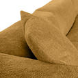 ECKSOFA Senfgelb Chenille Zierkissen, Rücken echt  - Senfgelb/Creme, MODERN, Kunststoff/Textil (231/178cm) - Carryhome