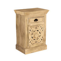 KOMMODE , 50/72/35 cm, 1 Schublade(n)  - Schwarz/Naturfarben, Design, Holz/Metall (50/72/35cm) - MID.YOU