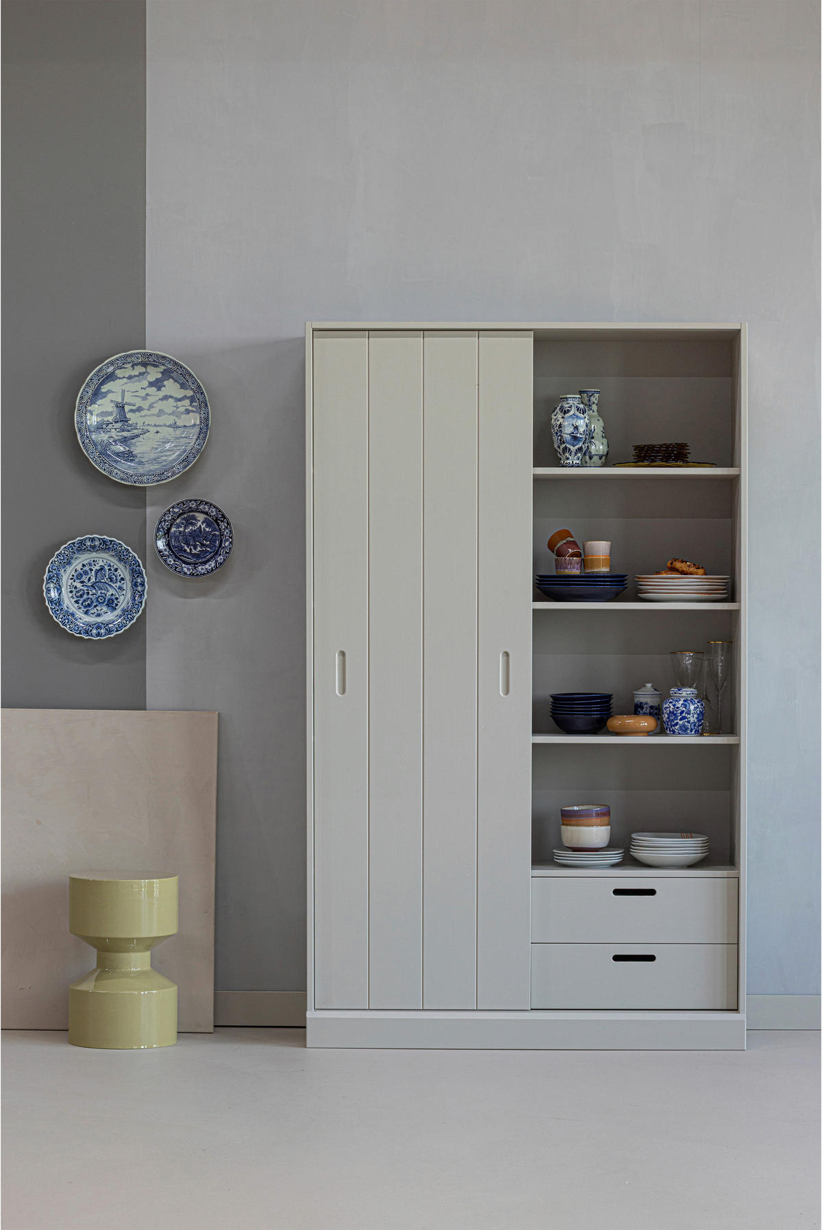 SCHIEBETÜRENSCHRANK 120/200/42 cm 1-türig  - Grau, Design, Holz (120/200/42cm) - Livetastic