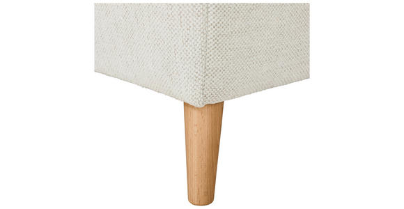 ECKSOFA in Flachgewebe Grauweiß  202/306 cm  - Buchefarben/Grauweiß, KONVENTIONELL, Holz/Textil (202/306cm) - Carryhome
