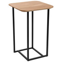 BEISTELLTISCH in Holz, Metall 40/40/60 cm  - Wildeiche/Schwarz, Basics, Holz/Metall (40/40/60cm)