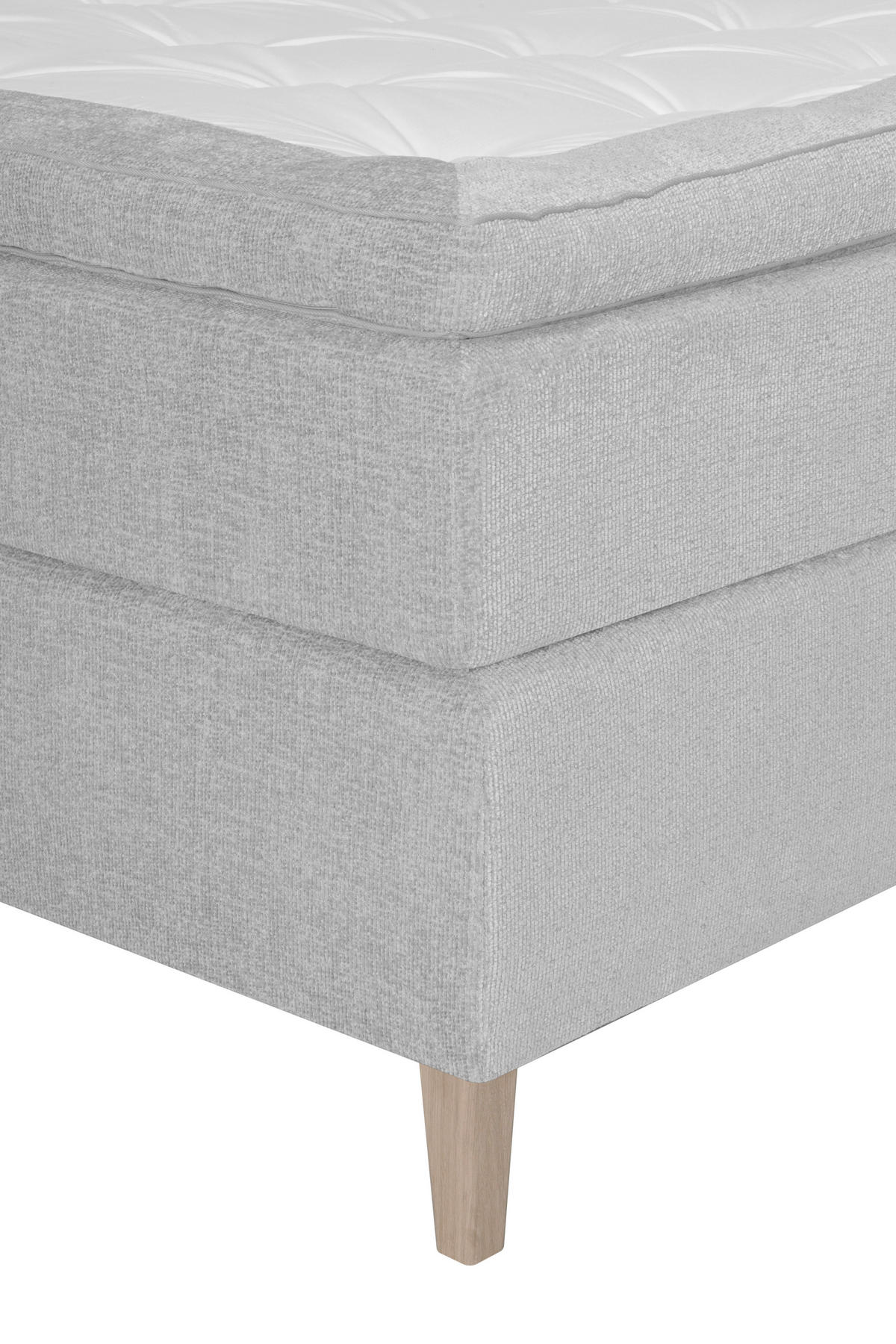 BOXSPRINGBETT 120/200 cm  in Grau  - Eichefarben/Grau, Konventionell, Holz/Textil (120/200cm) - Welnova