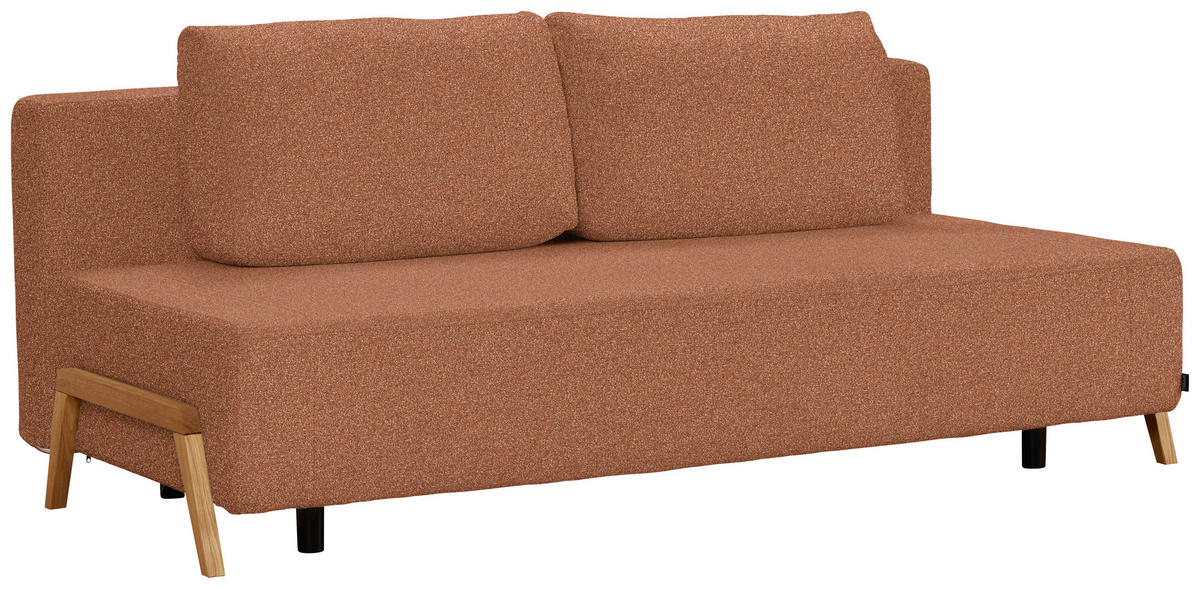 SCHLAFSOFA in Textil Cognac  - Cognac/Naturfarben, Design, Holz/Textil (211/88/102cm) - Niels Andersson