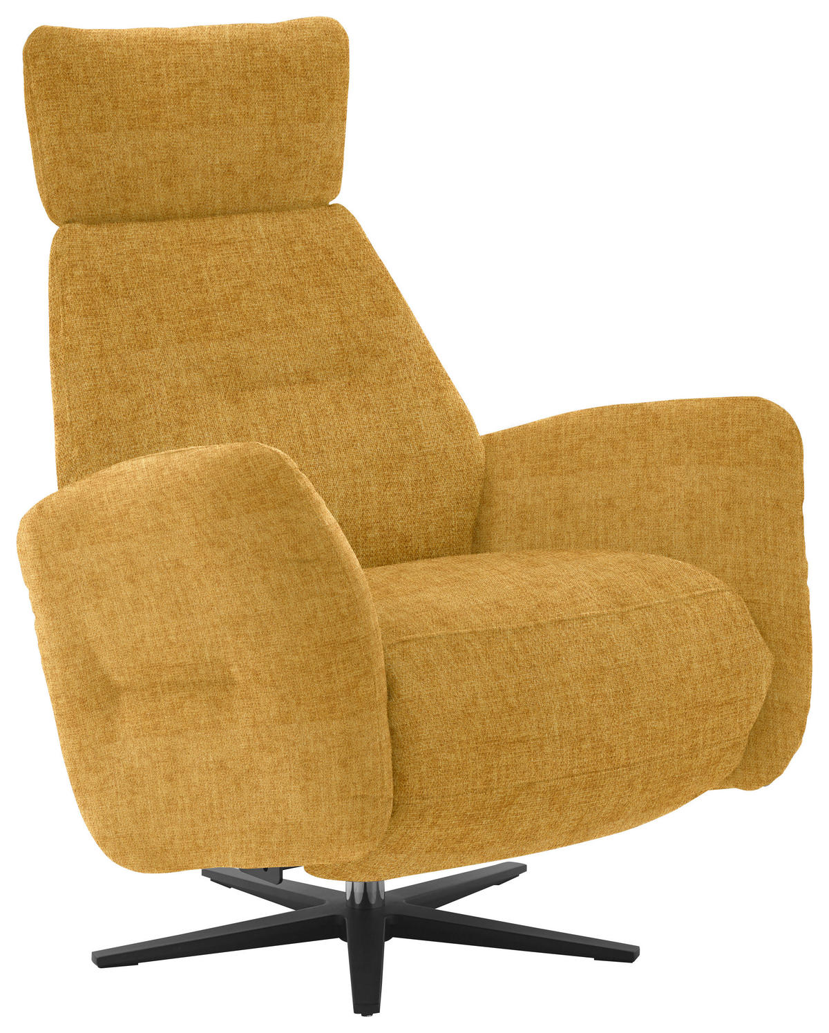 RELAXSESSEL in Textil Currygelb  - Currygelb/Schwarz, Design, Textil/Metall (78/113/90cm) - Dieter Knoll