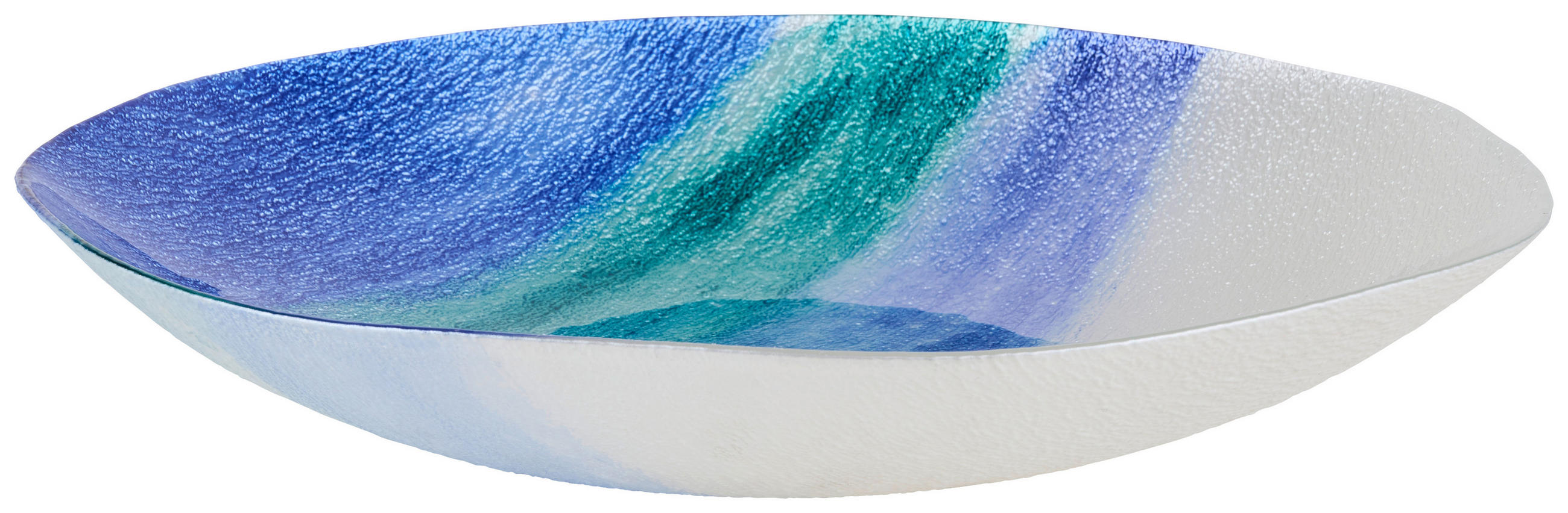 SKÅL 33 cm  - vit/blå, Lifestyle, glas (33cm) - Ambia Home