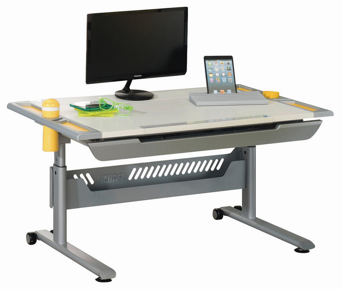 SCHUBKASTENAUSZUG  - Silberfarben/Weiß, Design, Holzwerkstoff/Metall (78,2/4,8/37,9cm) - Paidi