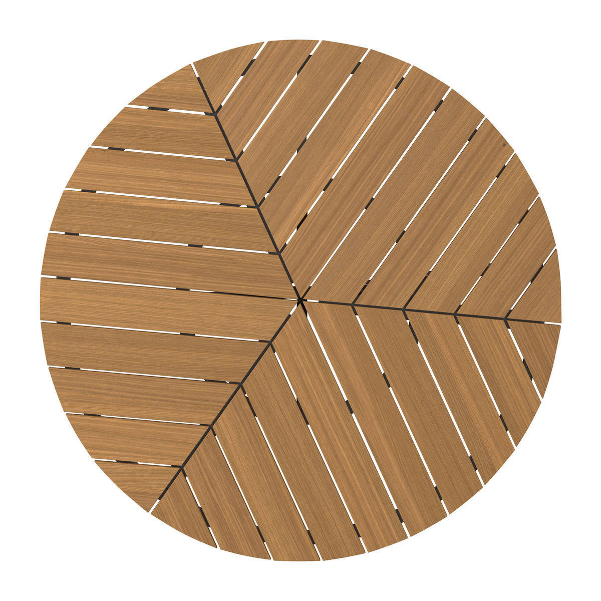 ZÁHRADNÝ STÔL, kov, plast, 120/74/120 cm - čierna/farba tíku, Modern, kov/plast (120/74/120cm) - Ambia Garden