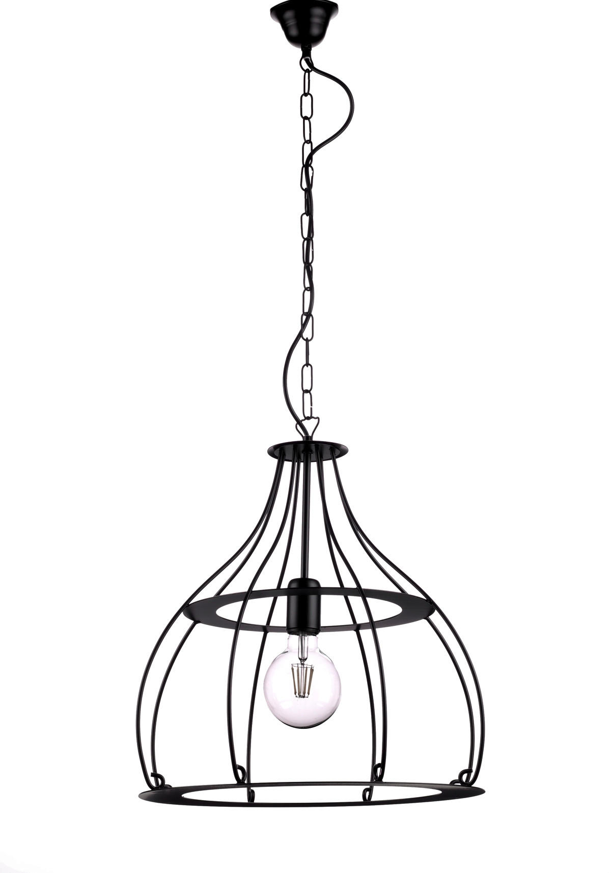 ZÁVĚSNÉ SVÍTIDLO, 40/90 cm  - černá, Konvenční, kov (40/90cm)