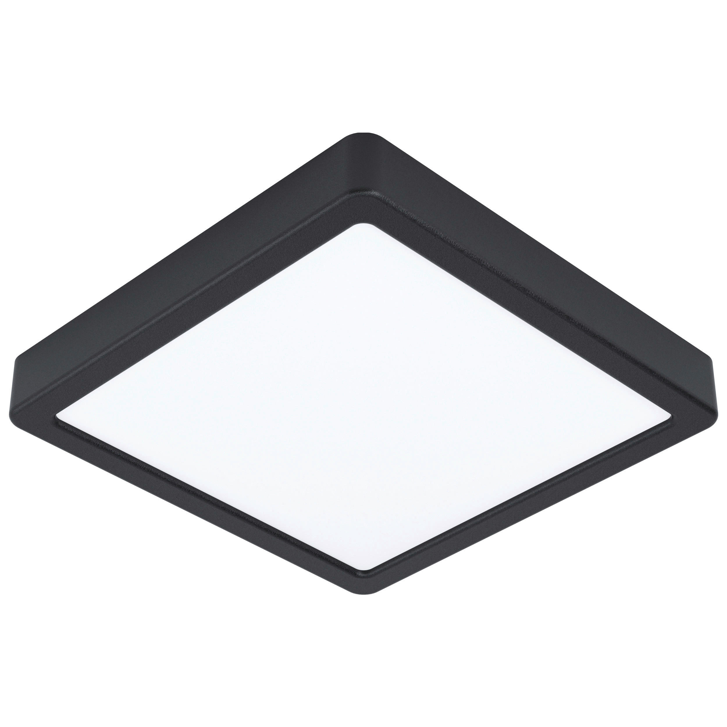 LED-DECKENLEUCHTE Fueva 21/21/2,8 cm   - Schwarz/Weiß, Basics, Kunststoff/Metall (21/21/2,8cm) - Novel